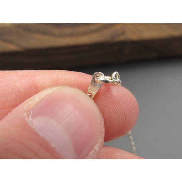 18 Inch Sterling Silver Small Heart Necklace - Picture 4 of 6